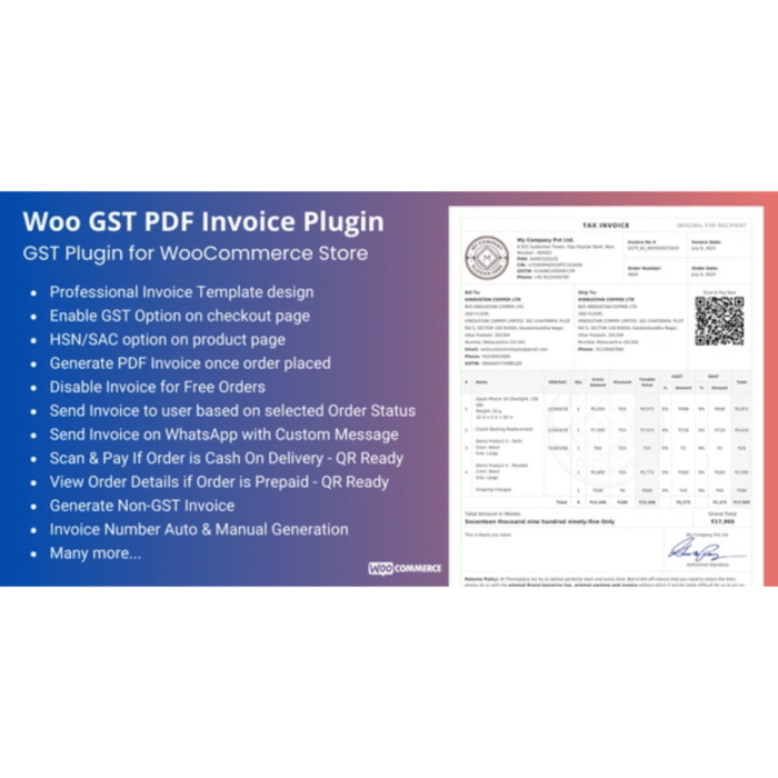 Woo GST PDF Invoices & Packing Slips for WooCommerce - Image 1